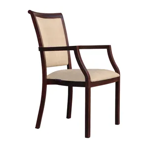 Stackable Fine Dining Armchair Fashionable Luxury Foam Upholstered Dining Armchairs