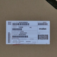 Conector MOLEX 430300001 Original, Micro-Fit, Hembra Recta, en Rollo, Recubierto de Estaño, para Cable de 20-24 AWG