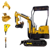 Promotion : Mini-Excavatrice Hydraulique sur Chenilles Diesel, Petite Machine de Terrassement et de Piquage de Poteaux à Vendre