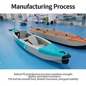 Kayak Gonfiabile Rinforzato in PVC da 4+ Metri per Sport Acquatici, Canoa per 2 Persone con Cuscino Effetto Filo Metallico, Paddle Board, <span class=keywords><strong>Barca</strong></span> da Pesca - Product Image 5