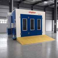 Prix d'usine 1000lux Lumières supérieures et latérales pour cabine de peinture 80 ° Cabine de peinture automobile C avec double aspiration et ventilateurs centrifuges pour four de cuisson automobile