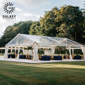 Galaxy เต็นท์งานแต่งงานสีดำแบบท่อเหล็กเคลือบสังกะสีเต็นท์งานแต่งงานแบบสหราชอาณาจักรเต็นท์กลางแจ้งสำหรับงานแต่งงาน - Product Image 1