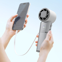 Nouveau ventilateur portatif haute vitesse 2026 avec refroidissement par glace, 9000 mAh, pliable, mini ventilateur de poche pour extérieur avec chargement USB