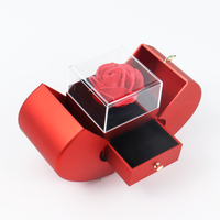 Boîte cadeau ours en roses et fleurs de savon, luxe, prix compétitif, vente directe, fournisseur d'or, roses éternelles préservées