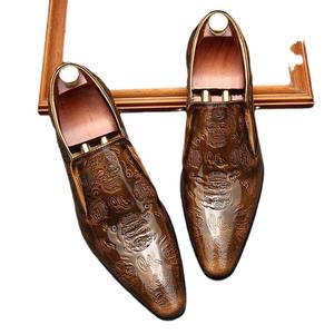 Nouvelles Chaussures Habillées en Cuir Poli pour Hommes, Sur Mesure, Haut de Gamme, Élégantes, à Enfiler, en Cuir de Vachette, à Semelle Épaisse, Polyvalentes pour Tenues Professionnelles Formelles - Product Image 5