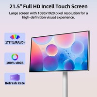 Pantalla Táctil Inteligente de 21.5 Pulgadas, 4Gb+64Gb, Televisor Inteligente Portátil, Monitor de TV Móvil, Tablet Inteligente Inalámbrica para el Trabajo