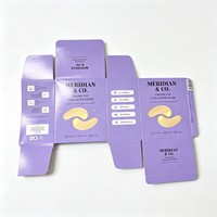 Boîte en carton pliable personnalisée imprimée, emballage cadeau violet pour boîte de patchs pour les yeux, soins de la peau