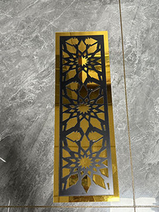 Decorazione Murale Geometrica 3D Moderna Fai-da-Te, Adesivo Murale a Specchio Acrilico Autoadesivo Doppio per <span class=keywords><strong>Arredamento</strong></span> Soggiorno - Product Image 4