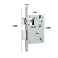 Cerradura inteligente de puerta de aluminio con un solo pestillo y RFID Control de acceso sin llave Tarjeta IC Llave Almacenamiento de datos en la nube para hoteles y moteles