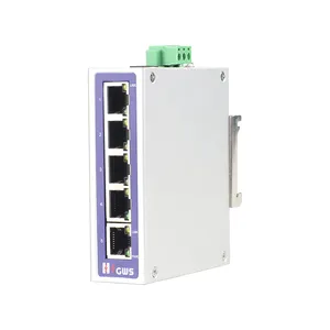 IP30 DC12~48V Industriequalität 100M Ethernet 4*100M RJ45-Anschlussschalter für IP-Kamera