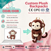 Sac à dos en peluche personnalisé pour enfants, testé pour la sécurité, avec bretelles rembourrées pour les élèves du primaire, fabriqué en usine certifiée ISO9001, unisexe