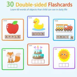 100 pezzi di legno a doppia faccia Flash card educativi giocattoli matematici per bambini età <span class=keywords><strong>giochi</strong></span> di apprendimento <span class=keywords><strong>con</strong></span> <span class=keywords><strong>parole</strong></span> di vista e alfabeto - Product Image 6