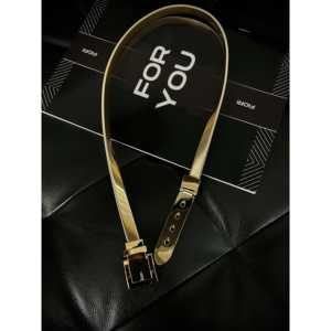 Cinturón de Mujer Fiori de Cuero Sintético con Hebilla Dorada, Accesorio para Boda - Product Image 1