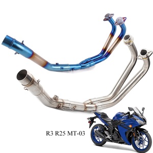 Gran oferta, sección frontal modificada de acero inoxidable de 51MM para YAMAHA R25, tubo de escape de MT-25 de MT-03 - Product Image 3