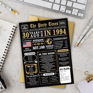 ニューエイジの誕生日楽しいグリーティングカードレトロな誕生日デコレーションシンプルでエレガントなグリーティングカード製品 - Product Image 3