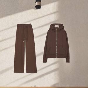 Conjunto de Yoga de 2 Piezas para Mujer, Cintura Alta, Sin Costuras, Sudadera con Capucha y Chaqueta Deportiva, 100% Algodón, Ropa Deportiva - Product Image 3