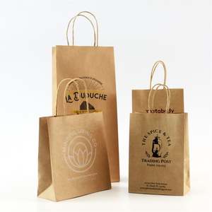 KM Wholesale Cute Tote <b>Paper</b> <b>Bag</b> Brown Kraft Lunch Takeaway Food Pizza <b>Paper</b> <b>Bags</b> Custom Printing <b>Cheap</b> - Product Image 3