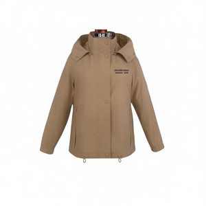 Giacca a vento da donna HDJ taglie forti AD93, cappotto a maniche lunghe con cappuccio per il freddo - Product Image 2