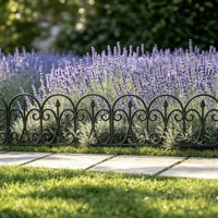 Outdoor Kleiner Schwarzer Brauner Kunststoff Umweltfreundlicher Jasmin Dekorativer Klassischer Rasen-Garten-Einfassungszaun