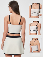 Ropa Deportiva Mujer Tenues de golf 2 pièces pour femmes Vêtements de tennis de haute qualité à couleurs bloquées Ensembles de jupes de tennis pour femmes