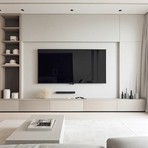 TSJ <span class=keywords><strong>Meuble</strong></span> <span class=keywords><strong>TV</strong></span> mural <span class=keywords><strong>suspendu</strong></span> en contreplaqué, design moderne et épuré, pour salon, appartement, hôtel, villa, hall, <span class=keywords><strong>cheminée</strong></span> - Product Image 1