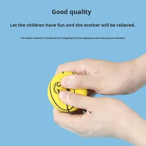Ballon de basket élastique portatif pour enfants, 6 cm, en caoutchouc haute élasticité, résistant à l'usure et inodore, jouet spécifique pour la maternelle - Product Image 2