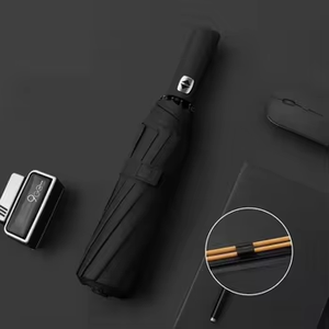 Paraguas de bicicleta impermeable de 12 costillas, paraguas plegable soleado para lluvia, paraguas de coche negro de alta calidad, automático para <span class=keywords><strong>Xiaomi</strong></span> - Product Image 5