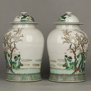 Antik çin seramik genel kavanoz renkli karakter hikayesi desen ev dekorasyon Urn & kavanoz - Product Image 4