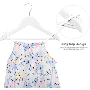 <span class=keywords><strong>Cintre</strong></span> pour bébé <span class=keywords><strong>en</strong></span> <span class=keywords><strong>bois</strong></span> massif de couleur naturelle inachevée Lindon pour robe chemise pour enfants - Product Image 6