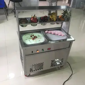 Rolling Ice Cream Machine Comercial Maquina De Helados Roller Rolls Fried Frito Hacer Fried Ice Cream Machine Paquistão Sri Lanka