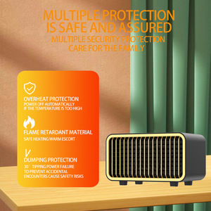 <span class=keywords><strong>Chauffage</strong></span> électrique de bureau portable pour la maison et le bureau Élément chauffant en céramique PTC Prise UE Ventilateur à air chaud Four en plastique - Product Image 2
