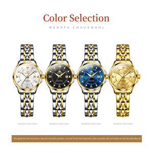  นาฬิกาข้อมือผู้หญิงแบบคลาสสิก รุ่น 2906 OEM ODM  ทอง  กันน้ำ สำหรับธุรกิจ  นาฬิกาควอตซ์กันน้ำ ของขวัญสำหรับผู้หญิง - Product Image 6