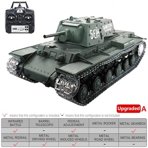 Heng Long 3878-1 russie <span class=keywords><strong>KV</strong></span>-1 E 1/16 2.4G infrarouge I/R bataille BB Airsoft fumée lumière son acier métal chenille RC réservoir modèle jouet - Product Image 5