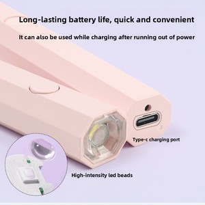 <span class=keywords><strong>Lampe</strong></span> à ongles professionnelle UV <span class=keywords><strong>LED</strong></span> rechargeable par USB, portable, 3W, <span class=keywords><strong>semi</strong></span>-permanente, avec support pliable, pour salon, maison, gel, résine, nail art - Product Image 4
