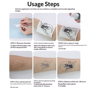 Tatuajes Temporales de Cartulina Blanca con Diseño Creativo de Joker y Sinner, Estilo Chino, Pequeños y Aterradoros, Resistentes al Agua y al Sudor - Product Image 4