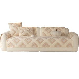 <b>Sofa</b> Cushions 145-185CM Grid Pattern Modern Style Plush Non-Slip <b>Cover</b> <b>for</b> General <b>Sofa</b> - Product Image 5