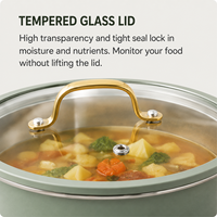 Lot de 8 casseroles classiques en acier inoxydable 2 plis avec fond brasé, couvercles en verre, compatibles induction et lave-vaisselle – Vente en gros directe usine