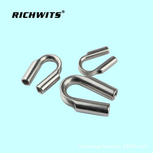 Stainless Steel 304 <b>Heart</b>-<b>Shaped</b> Tubular Ferrule Wire Rope Enclosed Sheath Cable Protection Ring Cable Glands - Product Image 2