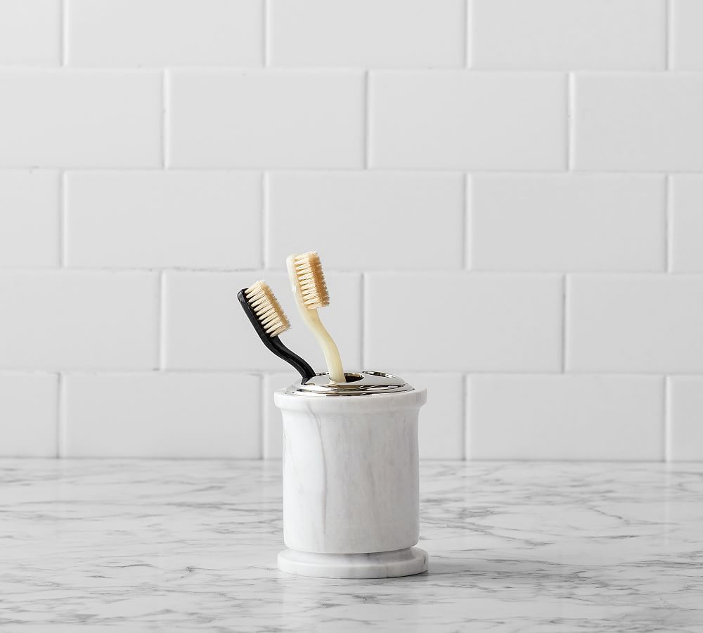 White Toothbrush Holder