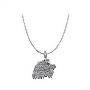 Pendentif Diamant Bread Gang en Argent 925, Style Hiphop, Collier Unisexe pour Usage Quotidien - Product Image 1