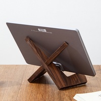 Support polyvalent pour ordinateur portable et présentoir à assiettes en bois, au design artisanal au charbon de bois, pour la décoration intérieure et l'approvisionnement des restaurants