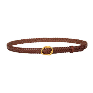 <span class=keywords><strong>Ceinture</strong></span> fine en papier tressé style simple avec boucle en alliage <span class=keywords><strong>dorée</strong></span> pour <span class=keywords><strong>femme</strong></span>, 110 cm, <span class=keywords><strong>ceinture</strong></span> décontractée vintage pour jeans, vente en gros - Product Image 1