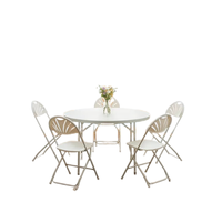 Robuste Klappbare Plastiktische Langlebige Metall-Außenmöbel Schlafzimmer Hochzeit Party Esszimmer Tragbare Bankett-Mietmöbel Lager