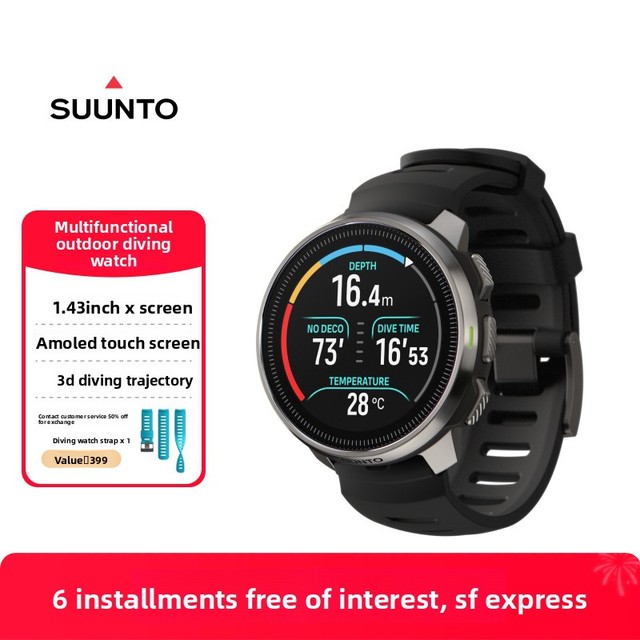 SUUNTO Ocean Multifunction Outdoor Dive Watch High Pressure Stainless Steel Dual-Use for Land and Sea with 3D Dive Tracing