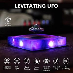 Lámpara OVNI de Levitación Magnética al por Mayor, Base Colorida, Luz Nocturna de Nave Espacial Flotante, Juguete Espacial Creativo, Regalo para Niños - Product Image 5
