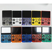 Consola de Juegos Portátil R36S de Moda, Colores Transparentes, Pantalla IPS de 3.5 Pulgadas, Sistema ArkOS Linux, 1GB de RAM, Reproductor de Videojuegos Retro para Gamers