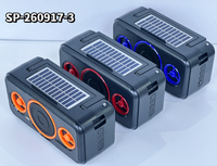 Haut-parleur portable d'extérieur SG558 10W à énergie solaire avec batterie amovible et support de téléphone