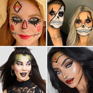 Palette de <span class=keywords><strong>maquillage</strong></span> pour enfants, 4 couleurs, imperméable, végétalien, pour <span class=keywords><strong>Halloween</strong></span>, costume de cosplay, peinture corporelle nue, visage, prix bas, fabrication en gros - Product Image 6