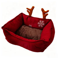 Lit pour chien de Noël, accessoires pour animaux de compagnie de Noël, lit rembourré pour chien