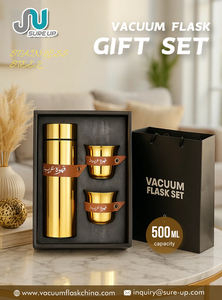 Juego de Tazas de Acero Inoxidable con Recubrimiento Dorado <span class=keywords><strong>Inimitable</strong></span>, Tazas Kawa con Tapa y Asa, Juego de Té Árabe, Boca Pequeña, Aislamiento al Vacío - Product Image 5